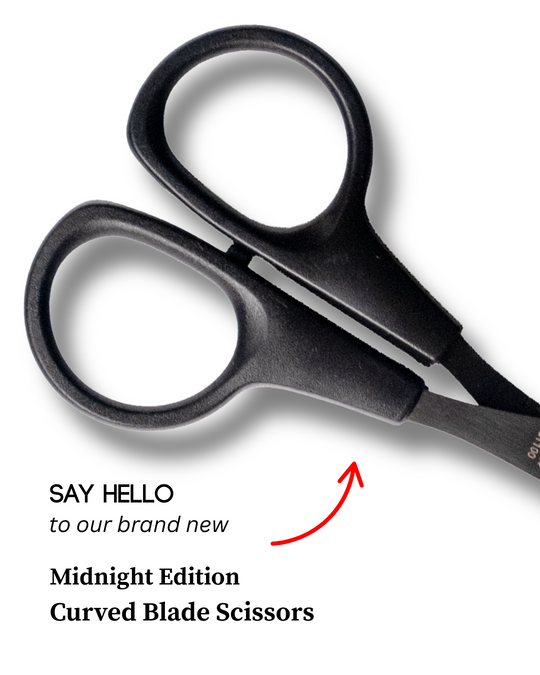 *Pre-order* 4.75" Midnight Edition Curved Blade Scissors